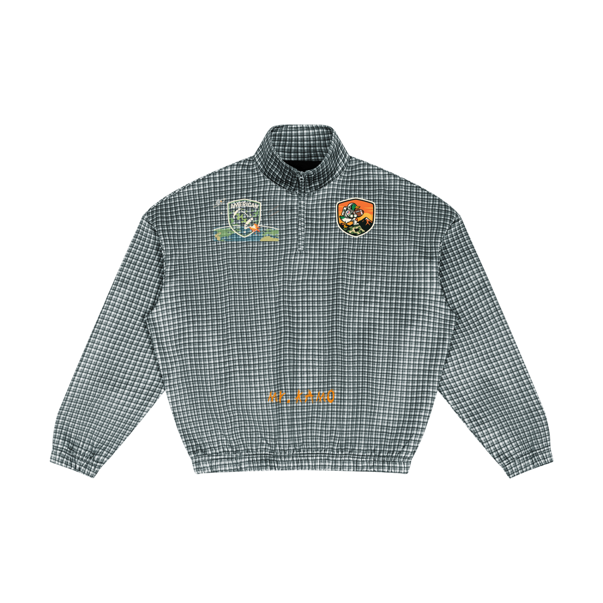 Unisex Plaid Quarter-Zip Sweatshirt Mr. KAMO Edition