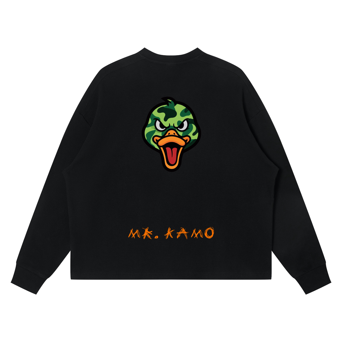 Unisex Waffle Boxy Long Sleeve T-Shirt MR> KAMO DUCKSVSBUCKS