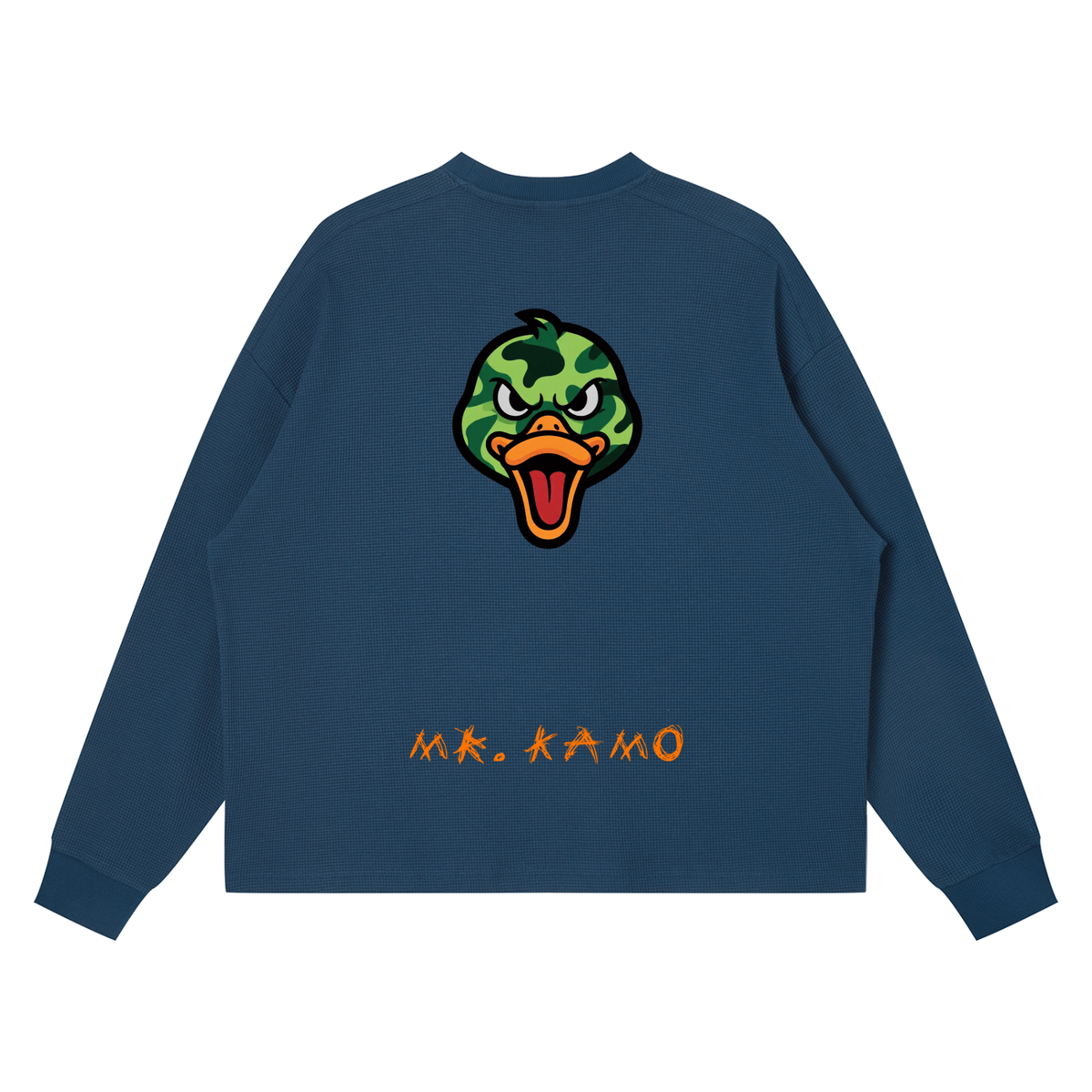 Unisex Waffle Boxy Long Sleeve T-Shirt MR> KAMO DUCKSVSBUCKS