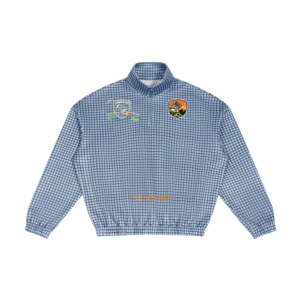 Unisex Plaid Quarter-Zip Sweatshirt Mr. KAMO Edition